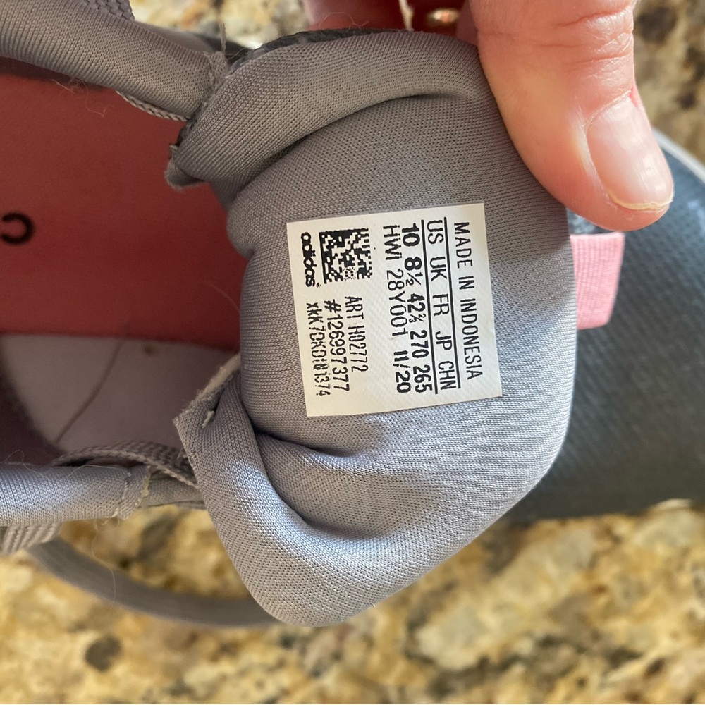 Adidas Gray and Pink Athletic Shoes - Picture 4 of 6